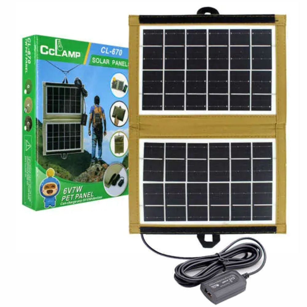 Panel Solar 6V 7W Puerto USB Cl-670