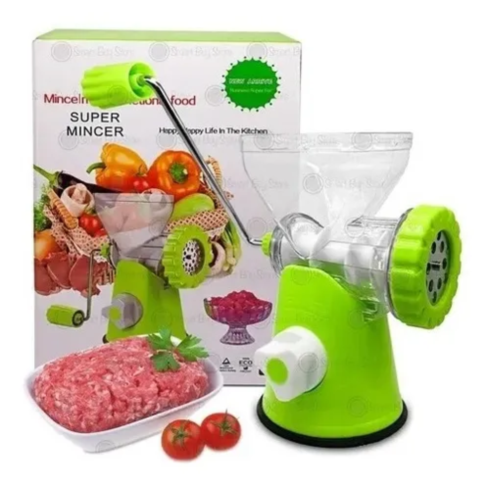 Molino manual de carne con accesorios
