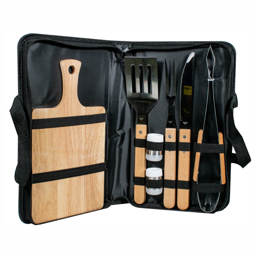 Kit Para Barbacoa Asados Parrillada 7 Pc