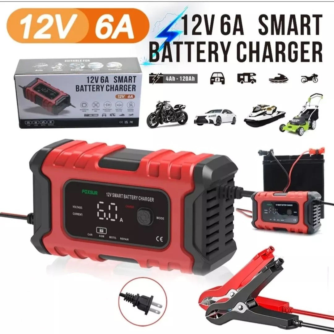 PowerCharge Pro™ – Cargador Inteligente para Baterías + Ratches (Rápido y Automático)