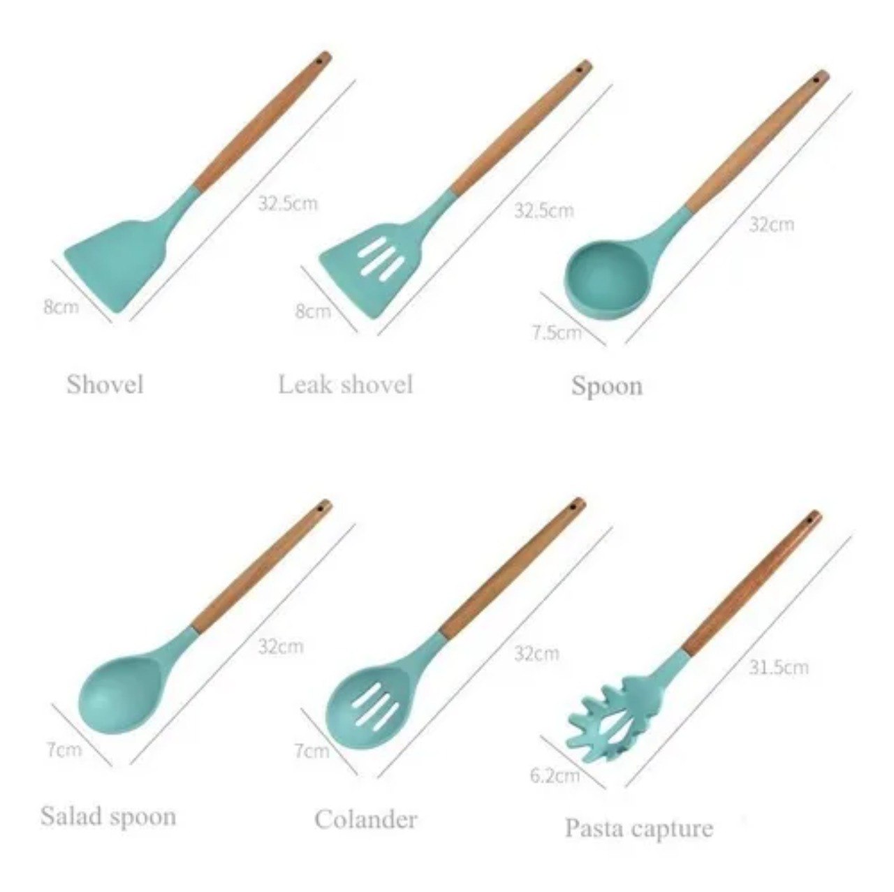 Juego de 12 utensilios de cocina de silicona