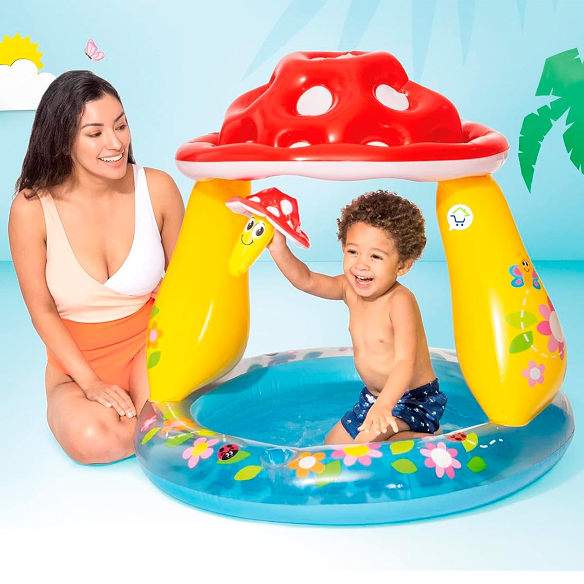 Piscina Inflable Hongo Infantil