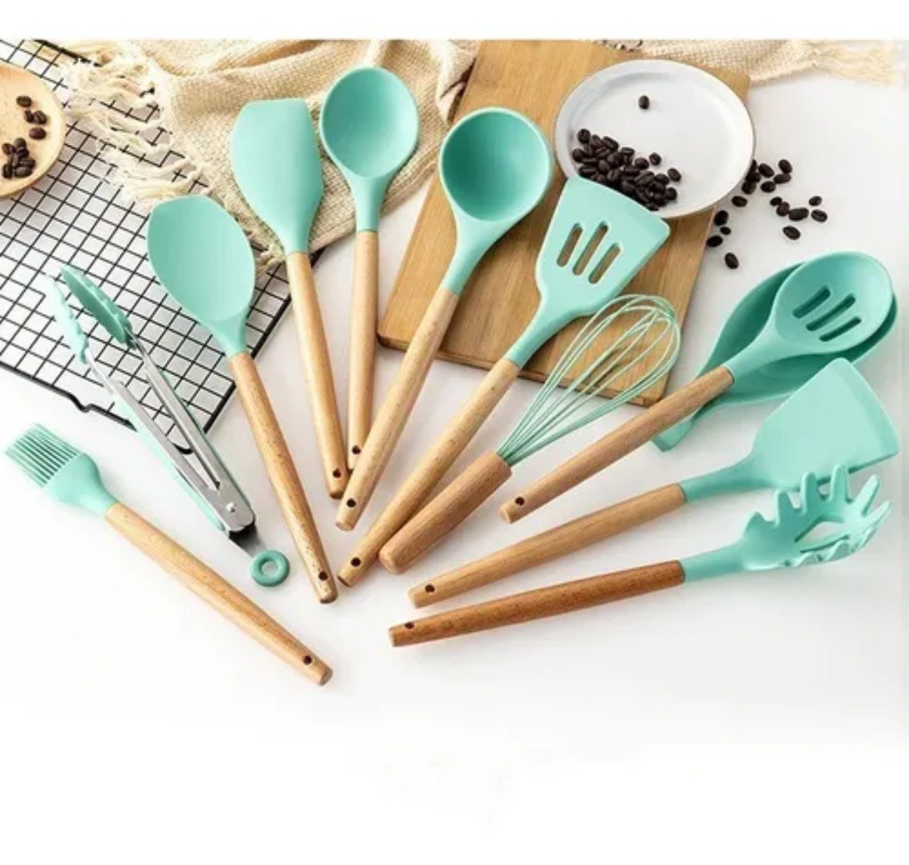 Juego de 12 utensilios de cocina de silicona
