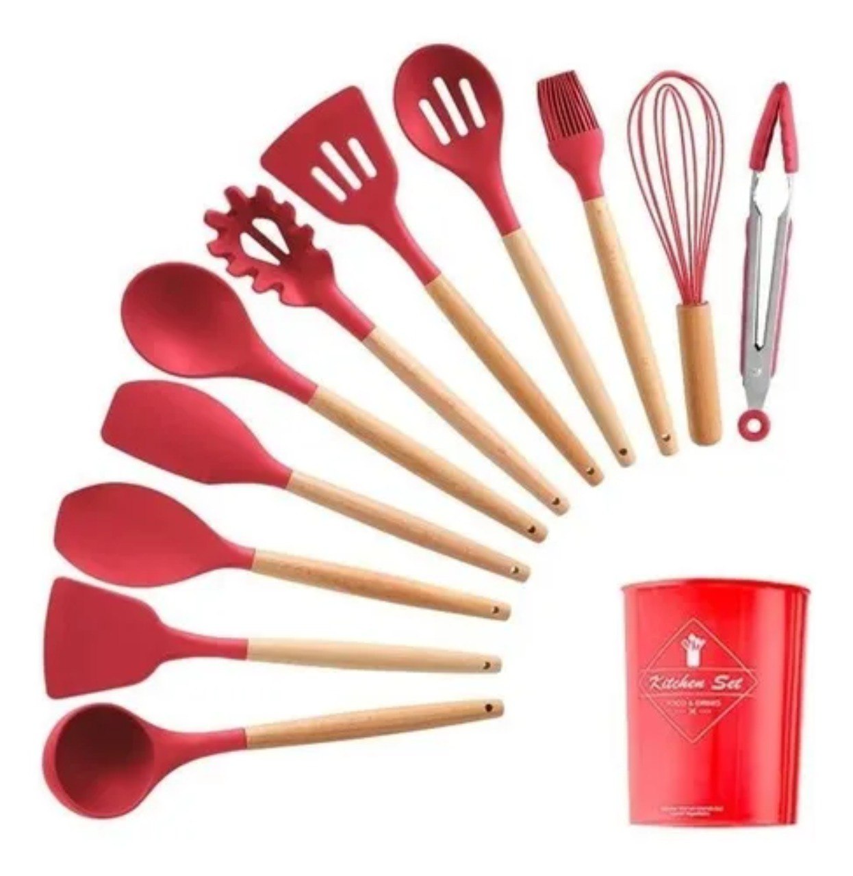 Juego de 12 utensilios de cocina de silicona