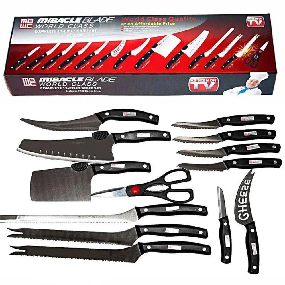 MiracleBlade™ – Set de Cuchillos Profesionales (13 Piezas)