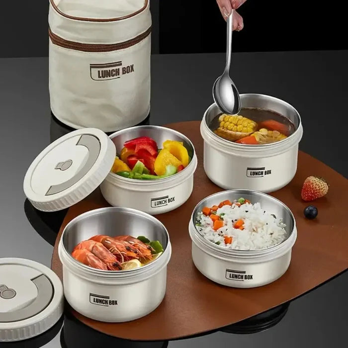 🧊 FreshBox™ – Lonchera Térmica 4 Piezas con Diseño Premium y Conservación Total