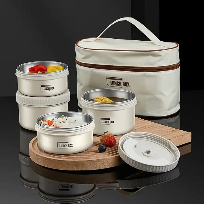 🧊 FreshBox™ – Lonchera Térmica 4 Piezas con Diseño Premium y Conservación Total